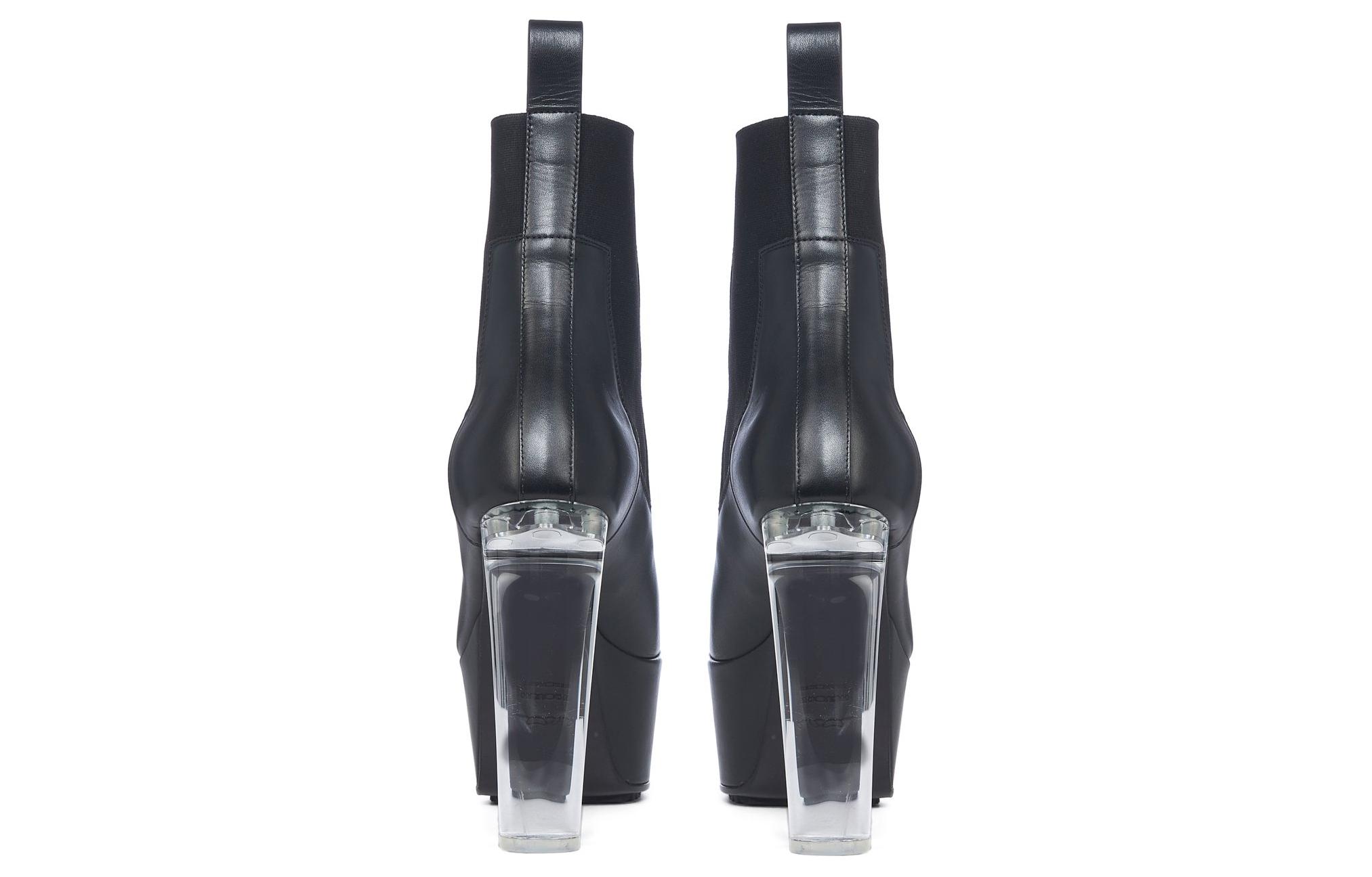 (W) Rick Owens Chelsea Boot 'Black Fashion Leather' 圖 6