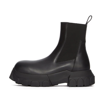 (W) Rick Owens Chelsea Boot 'Black Leather Fashion'