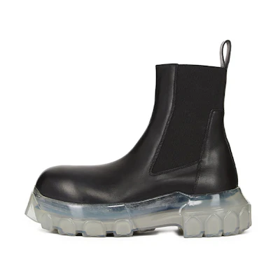 (W) Rick Owens Chelsea Boot 'Black Leather Slip-On'