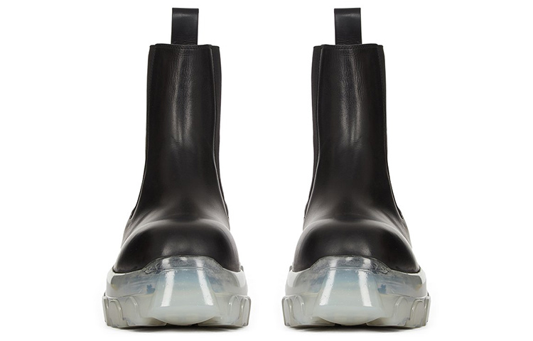 (W) Rick Owens Chelsea Boot 'Black Leather Slip-On' 圖 3