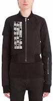 (Women) Rick Owens DRKSHDW Black Letter Print Long Sleeve Jacket. DS02A3739TWRNP3-0961 (Women) Rick Owens DRKSHDW Black Letter Print Long Sleeve Jacket. DS02A3739TWRNP3-0961
