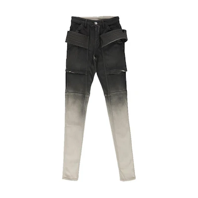 (Women) Rick Owens DRKSHDW Slim-Fit Jeans Black Pearl Grey Gradient. DS02C5312SBEDE19D