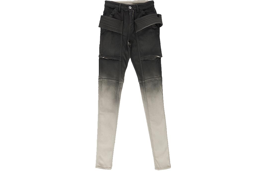 Order (W) Rick Owens DRKSHDW Slim-Fit Jeans Hitam Abu Gradasi Mutiara. DS02C5312SBEDE19D