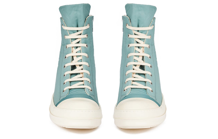 Lookbook (W) Rick Owens DRKSHDW ''Strobe Blue Satin High-Top'' Baskets Montantes Bleues DS02B4800MUEH3-5611