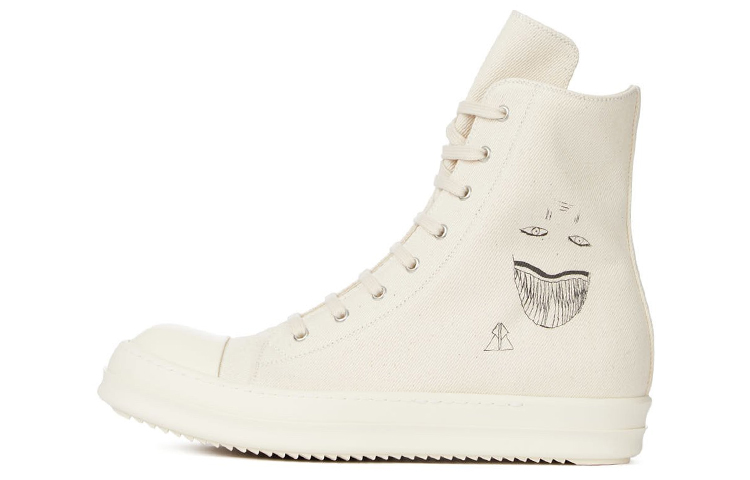 (W) Rick Owens DRKSHDW 'Strobe White Canvas'