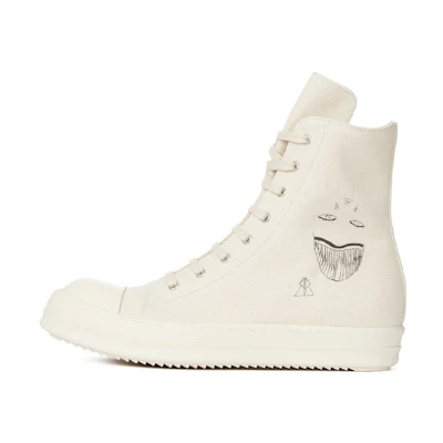 (W) Rick Owens DRKSHDW 'Strobe White Canvas'