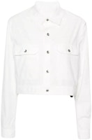 (Women) Rick Owens DRKSHDW White Cutout Long Sleeve Crop Shirt. DS01D1702P-11 (Women) Rick Owens DRKSHDW White Cutout Long Sleeve Crop Shirt. DS01D1702P-11