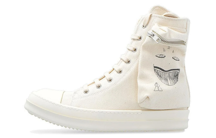 (Women) Rick Owens DRKSHDW 'White Pattern Print' DS02B4801DQEP7-210911