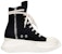 (W) Rick Owens DRKSHDW Abstract High 'Black Milk' Kasut Hitam Tinggi DS21S2840-TNAP-91111