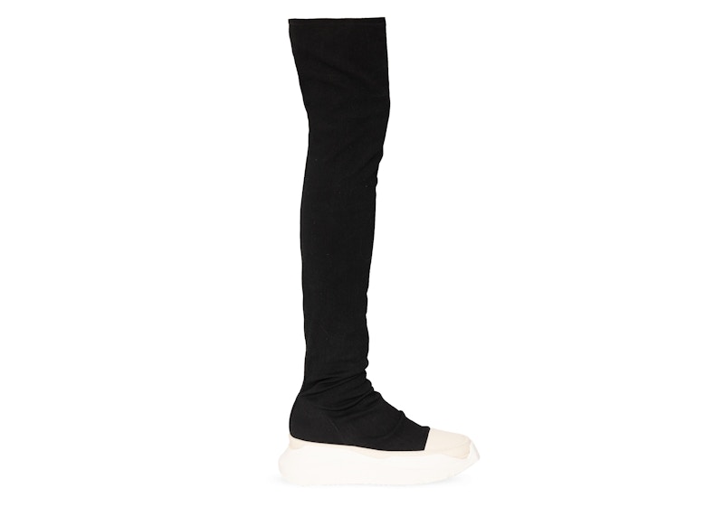(Women) Rick Owens DRKSHDW Abstract Stockings Boot 'Black Milk' DS02C5841-SBB-911