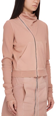 (W) Rick Owens DRKSHDW 女款不对称拉链口袋针织衫 深粉色 SS24 DS01D1239RIG-13 Details for (W) Rick Owens DRKSHDW 女款不对称拉链口袋针织衫 深粉色 SS24 DS01D1239RIG-13