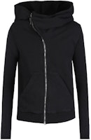 (Women) Rick Owens DRKSHDW Black Solid Zip-Up Hooded Jacket DS17S5226-FL-09 (Women) Rick Owens DRKSHDW Black Solid Zip-Up Hooded Jacket DS17S5226-FL-09