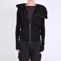 Lookbook (W) Rick Owens DRKSHDW 黑色連帽拉鍊外套 DS17S5226-FL-09