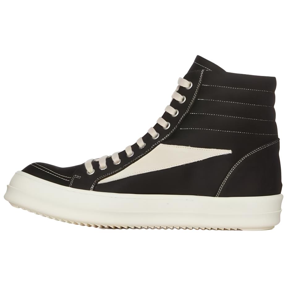 (Women) Rick Owens DRKSHDW Black White High-Top Lace-Up Sneakers DS01D1810NDKLVS-911