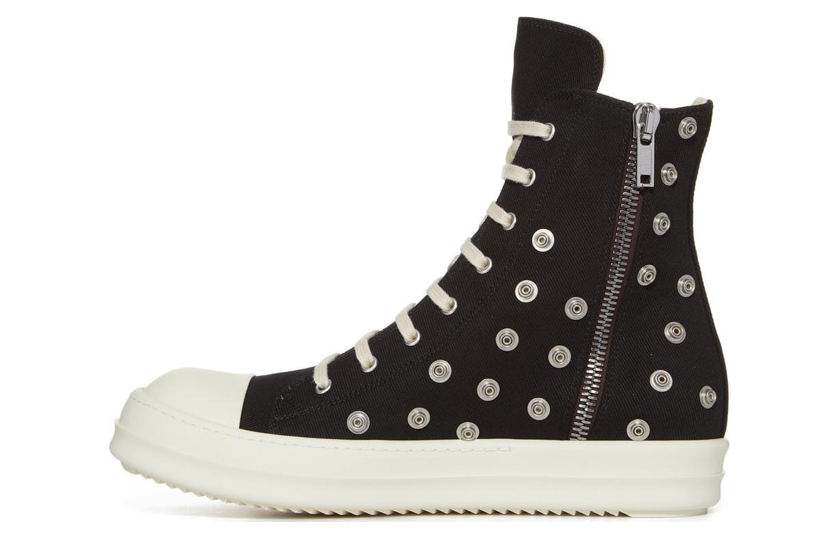 (W) Rick Owens DRKSHDW Sneaks Button Allover White 'Black'