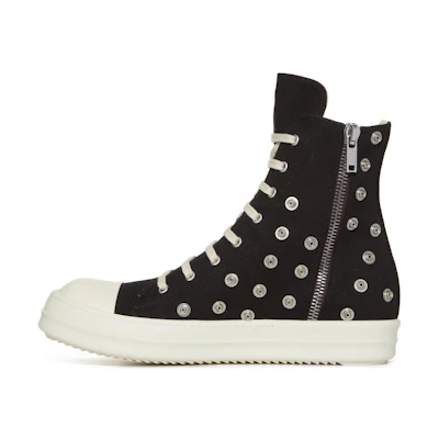 (W) Rick Owens DRKSHDW Sneaks Button Allover White 'Black'