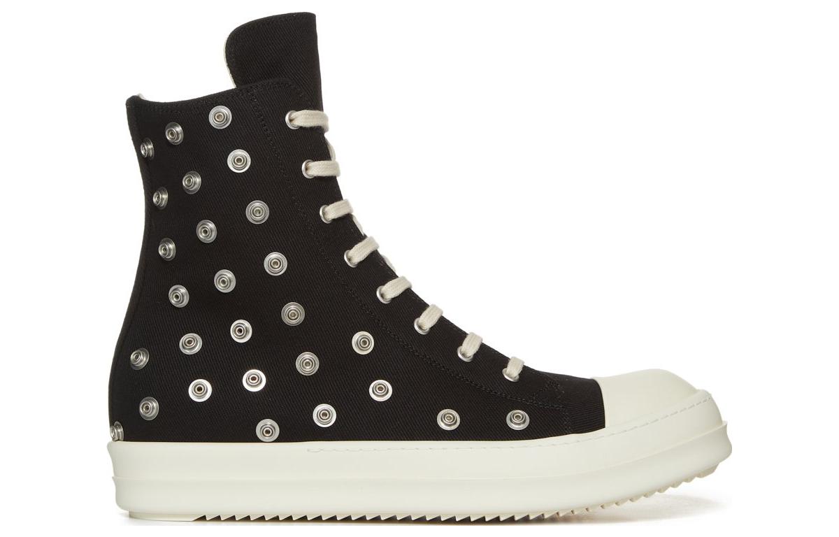 (W) Rick Owens DRKSHDW Sneaks Button Allover White 'Black' 圖 2