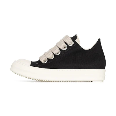 (W) Rick Owens DRKSHDW Canvas Low 'Black White'