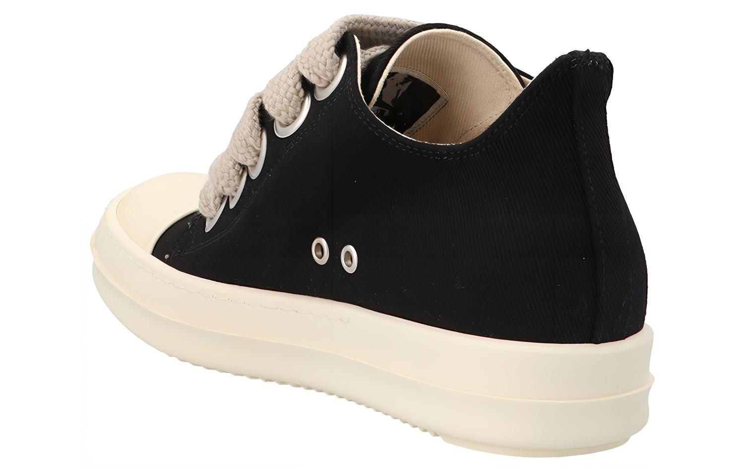 Order (W) リック オウエンス DRKSHDW キャンバス ロー "ブラックホワイト" DS01B7802DMW1-911