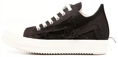 (Women) Rick Owens DRKSHDW Canvas Low 'Distressed Black' DS02C5809SLASH-911 (Women) Rick Owens DRKSHDW Canvas Low 'Distressed Black' DS02C5809SLASH-911