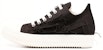 (W) Rick Owens DRKSHDW Canvas Low 'Distressed Black' - Kasut Hitam Distress DS02C5809SLASH-911