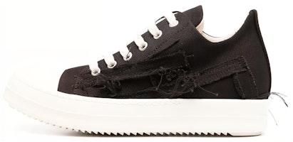 (Women) Rick Owens DRKSHDW Canvas Low 'Distressed Black' DS02C5809SLASH-911 (Women) Rick Owens DRKSHDW Canvas Low 'Distressed Black' DS02C5809SLASH-911