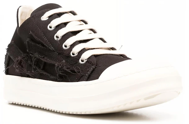 (W) Rick Owens DRKSHDW Canvas Low ''Nero Distressed'' DS02C5809SLASH-911 Order (W) Rick Owens DRKSHDW Canvas Low ''Nero Distressed'' DS02C5809SLASH-911