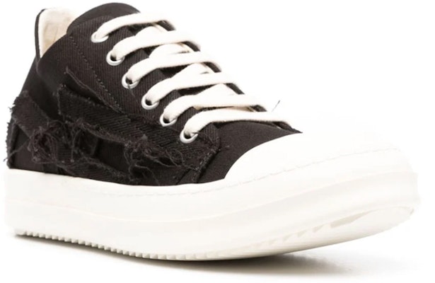 (W) Rick Owens DRKSHDW Kanvas Low 'Hitam Distressed' DS02C5809SLASH-911 Order (W) Rick Owens DRKSHDW Kanvas Low 'Hitam Distressed' DS02C5809SLASH-911