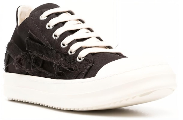 (Women) Rick Owens DRKSHDW Canvas Low 'Distressed Black' DS02C5809SLASH-911 Order (Women) Rick Owens DRKSHDW Canvas Low 'Distressed Black' DS02C5809SLASH-911