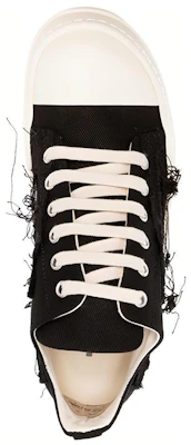 (W) Rick Owens DRKSHDW Canvas Low ''Nero Distressed'' DS02C5809SLASH-911 Lookbook (W) Rick Owens DRKSHDW Canvas Low ''Nero Distressed'' DS02C5809SLASH-911