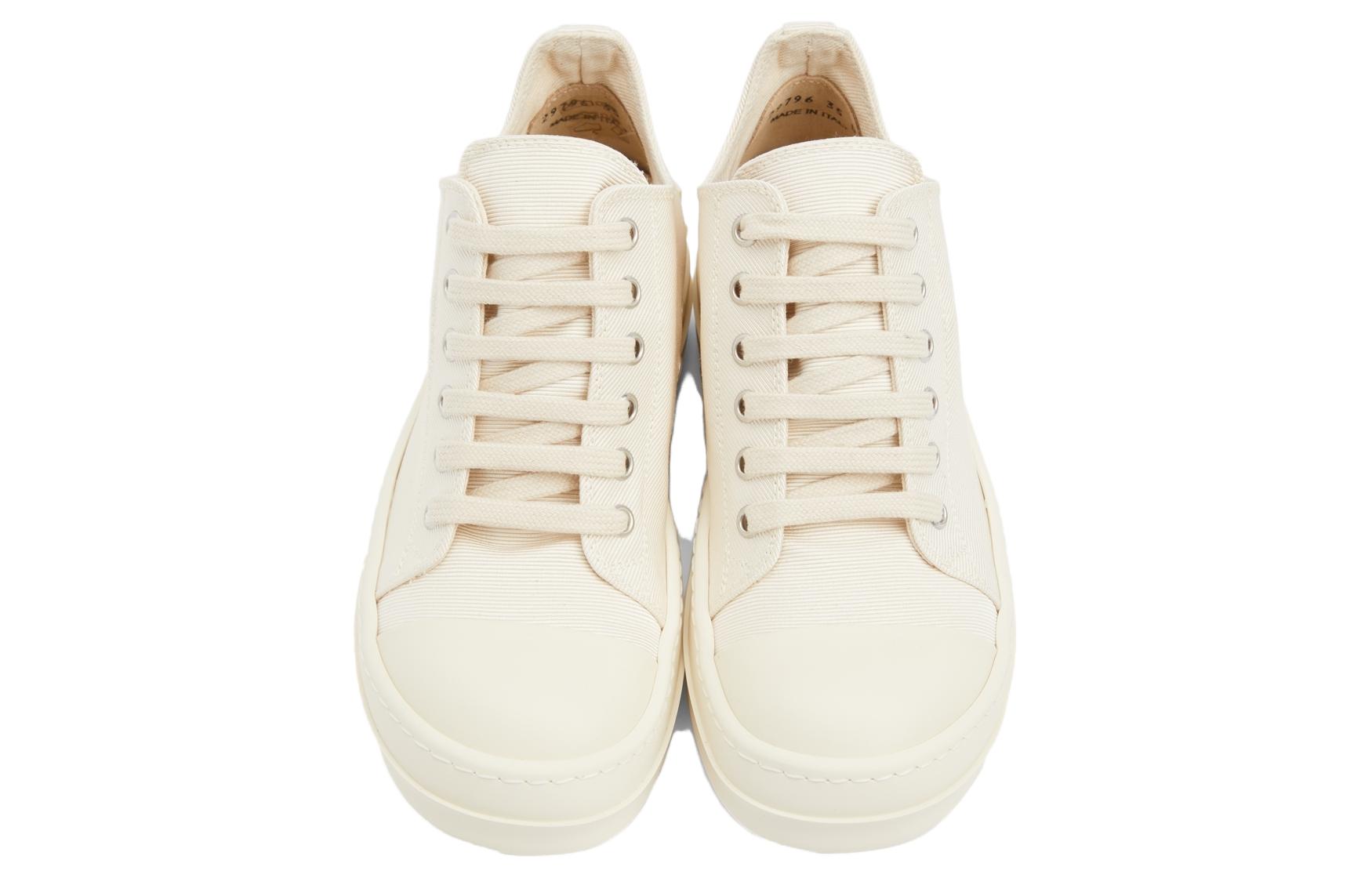 (W) Rick Owens DRKSHDW Canvas Slip-On Mid 'White' 圖 5