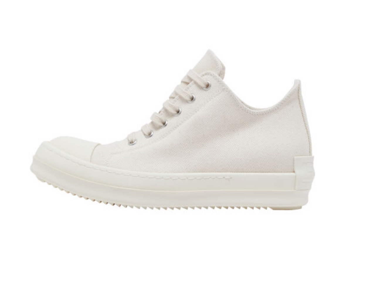 (W) Rick Owens DRKSHDW Canvas Sneakers 'Off-White'