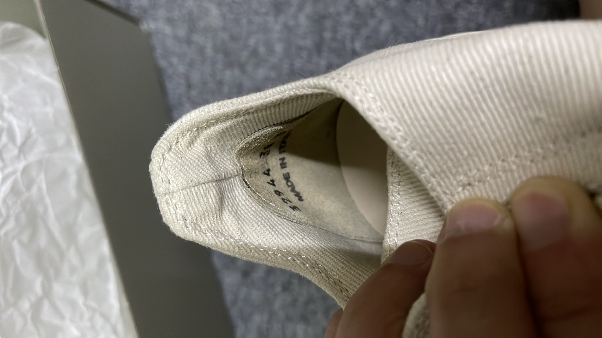 (W) Rick Owens DRKSHDW Canvas Sneakers 'Off-White' 圖 2