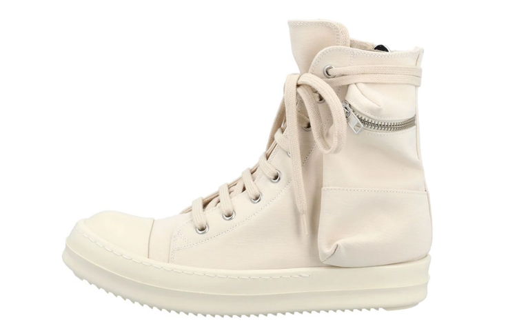 (Women) Rick Owens DRKSHDW Fogachine Cotton Nylon Cargo High 'Natural Milk' DS01B7801-MU-2111