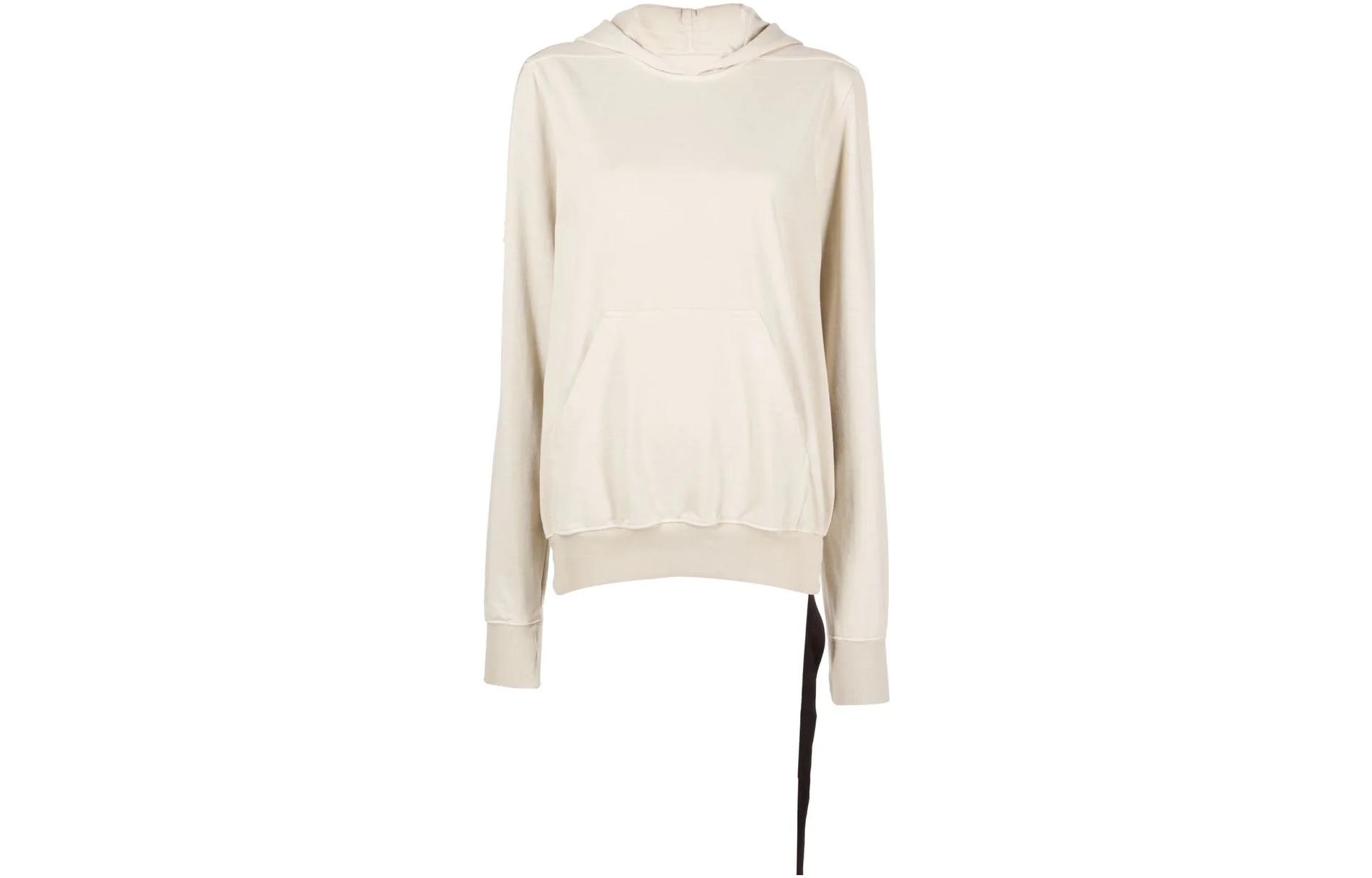 (Women) Rick Owens DRKSHDW FW22 Beige Oversized Hoodie  Pullover Sweater. DS02B4227RIG-08