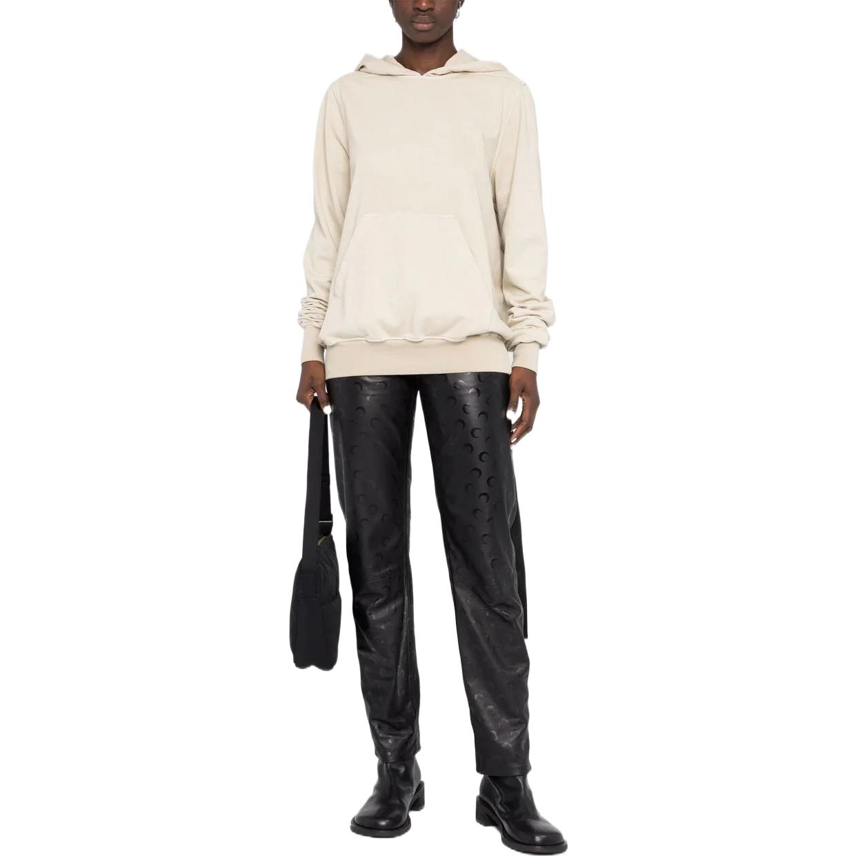 Lookbook (W) Rick Owens DRKSHDW FW22 Hoodie Oversized Beige Pullover Sweater. DS02B4227RIG-08