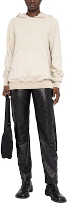 (W) Rick Owens DRKSHDW FW22 Hoodie Oversized Beige Pullover Sweater. DS02B4227RIG-08 Lookbook (W) Rick Owens DRKSHDW FW22 Hoodie Oversized Beige Pullover Sweater. DS02B4227RIG-08