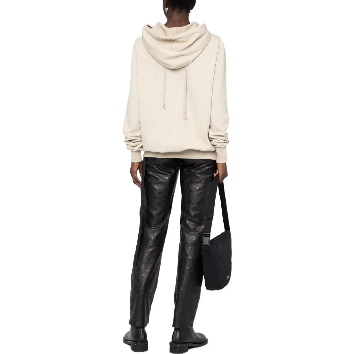 Shop (W) Rick Owens DRKSHDW FW22 Hoodie Oversized Beige Pullover Sweater. DS02B4227RIG-08
