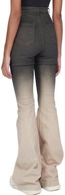 (W) Rick Owens DRKSHDW FW23 黑色漸層喇叭深色拉鍊牛仔褲 DS02C5311SBEDE Shop (W) Rick Owens DRKSHDW FW23 黑色漸層喇叭深色拉鍊牛仔褲 DS02C5311SBEDE