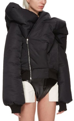 (W) Rick Owens DRKSHDW FW23 Luxor Doll Bomber Hitam/Hijau Pudar Jaket Daur Ulang. DS02C5721BR-09 Sizing (W) Rick Owens DRKSHDW FW23 Luxor Doll Bomber Hitam/Hijau Pudar Jaket Daur Ulang. DS02C5721BR-09