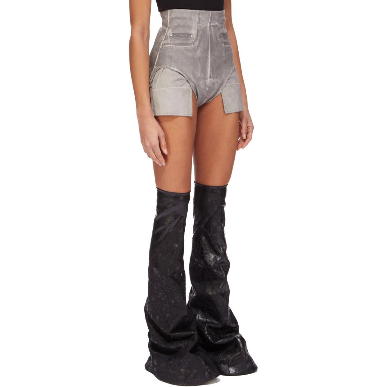 Purchase (W) 릭 오웬스 DRKSHDW FW24 하이웨이스트 슬림 진주 데님 쇼츠. DS02D2313HSCF-08