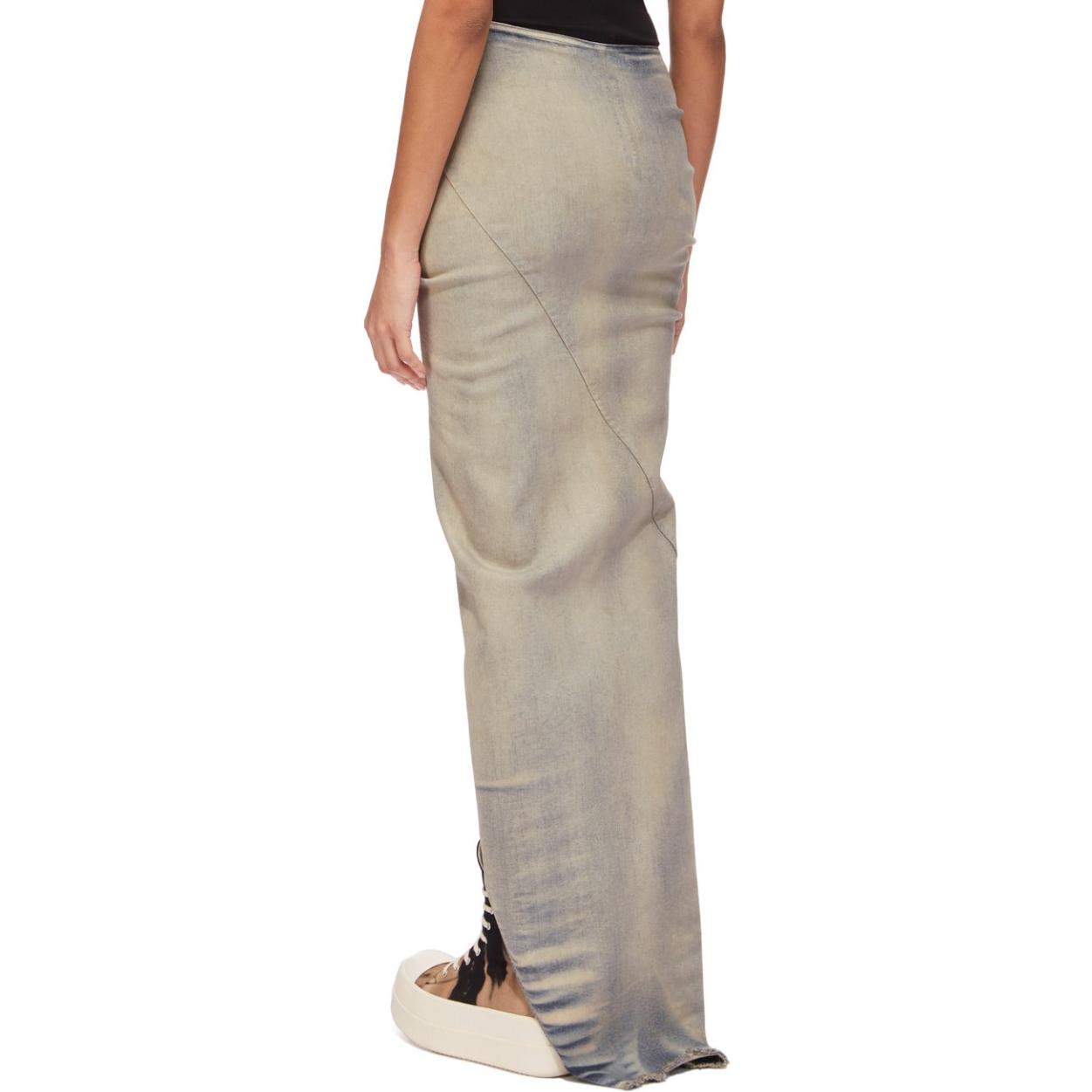 Lookbook (W) Rick Owens DRKSHDW FW24 褶皱牛仔长裙 天蓝色 DS02D2348SKY-46