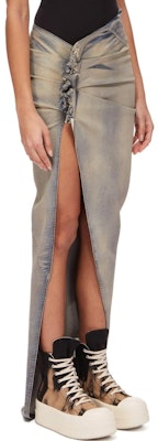 (W) Rick Owens DRKSHDW FW24 褶皱牛仔长裙 天蓝色 DS02D2348SKY-46 Purchase (W) Rick Owens DRKSHDW FW24 褶皱牛仔长裙 天蓝色 DS02D2348SKY-46