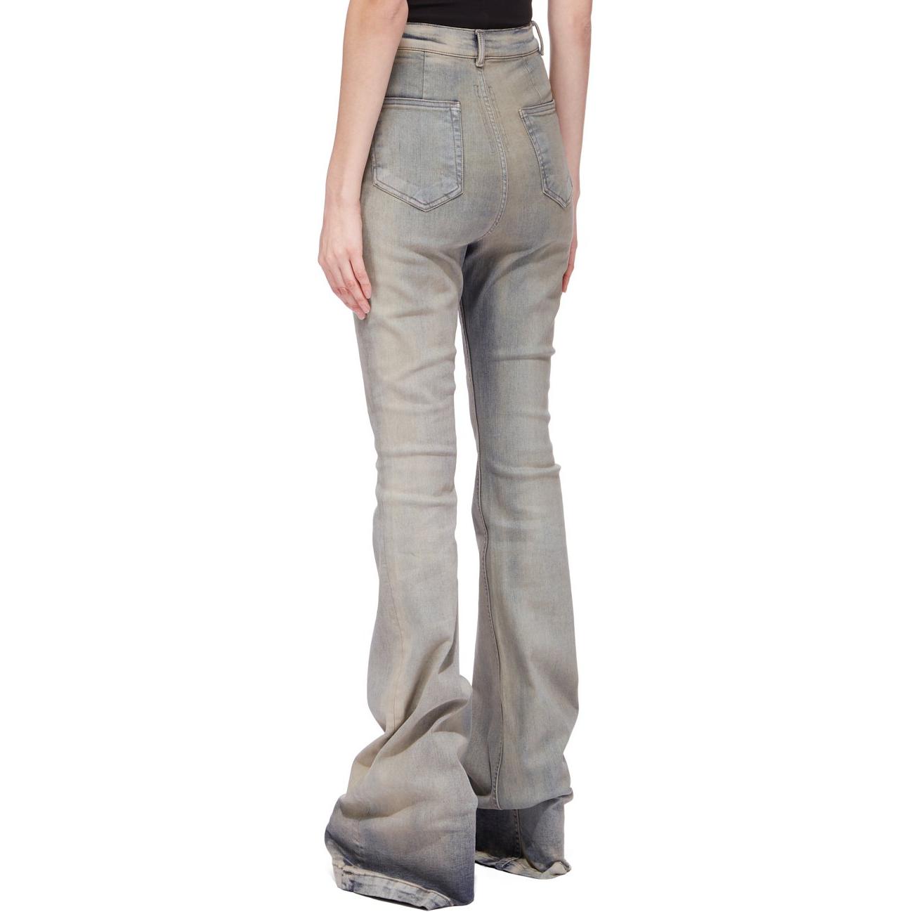 Lookbook (W) Rick Owens DRKSHDW FW24 Seluar Jeans Slim Fit Pinggang Tinggi Biru Muda. DS02D2311SKY-46