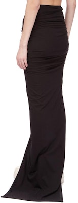 (W) リックオウエンス DRKSHDW FW24 ハイスリット ルーシュドニットマキシスカート ブラック レディース DS02D2334RN-09 Lookbook (W) リックオウエンス DRKSHDW FW24 ハイスリット ルーシュドニットマキシスカート ブラック レディース DS02D2334RN-09