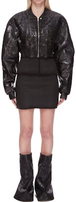 (W) 瑞克欧文斯DRKSHDW FW24高腰修身生边牛仔裙 女士黑色蜡质款。 DS02D2346SBW-99 Shop (W) 瑞克欧文斯DRKSHDW FW24高腰修身生边牛仔裙 女士黑色蜡质款。 DS02D2346SBW-99