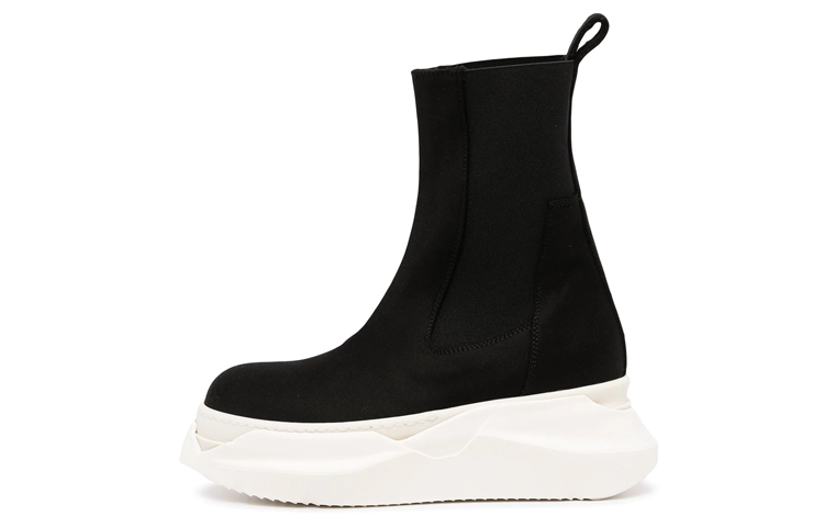 (W) Rick Owens DRKSHDW Gethsemane Beatle Abstract Boots 'Black Milk'