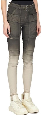 (W) Rick Owens DRKSHDW 漸層修身拉鍊牛仔褲 女款深灰色 DS02C5312SBEDE-01 Shop (W) Rick Owens DRKSHDW 漸層修身拉鍊牛仔褲 女款深灰色 DS02C5312SBEDE-01