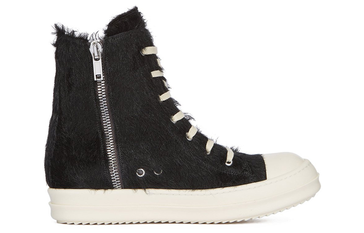 Order (Women) Rick Owens DRKSHDW High-Top 'Black Pony Hair' RP02C1890LHL9-911