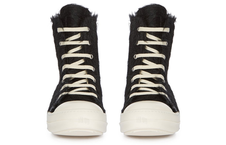 Lookbook (Women) Rick Owens DRKSHDW High-Top 'Black Pony Hair' RP02C1890LHL9-911